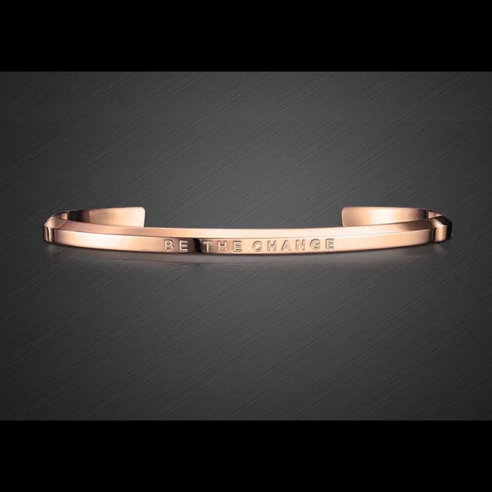2/$18 Bracelet ☀️ NWT Rose Gold Be the Change Cuff